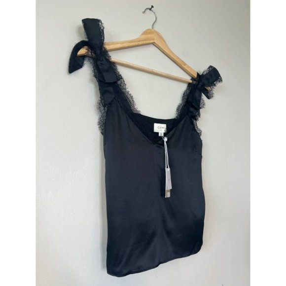 Cami NYC Freya Bow Strap Silk Lace Casual Top Women's Black Size: XXS NWT - Picture 4 of 10